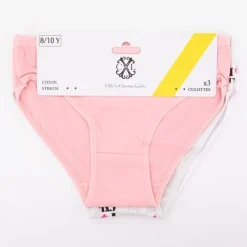 Lot de culottes cotons x 3 motif coeurs tons de roses Fille CXL BY CHRISTIAN LACROIX