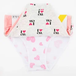 Lot de culottes cotons x 3 motif coeurs tons de roses Fille CXL BY CHRISTIAN LACROIX