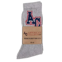 Lot x3 chaussettes logo cheville Homme AMERICAN COLLEGE