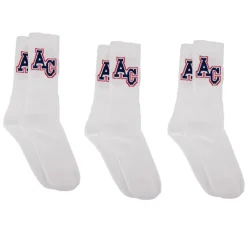 Lot x3 chaussettes logo cheville Homme AMERICAN COLLEGE