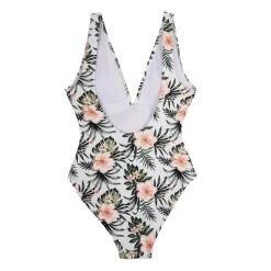 Maillot de bain 1 pièce blanc tropical Femme HAUTE PRESSION
