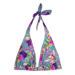 Maillot de bain 2 pièces lilas fleurs Femme HAUTE PRESSION