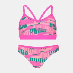 Maillot de bain 2p fluo pink combo culotte brassière Enfant PUMA