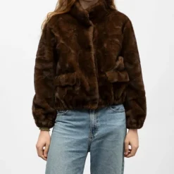 Manteau fourrure coffee h25bina f Femme GOLD AND SILVER