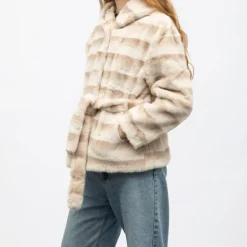 Manteau fourrure white h25bonbo Femme GOLD AND SILVER