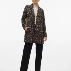 Manteau Katrine à motif léopard col V Femme VERO MODA