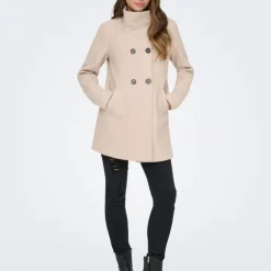 Manteau mi long blake col à revers Femme ONLY