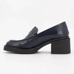 Mocassin à talons cuir abrasoft oceano Femme ELVIO ZANON