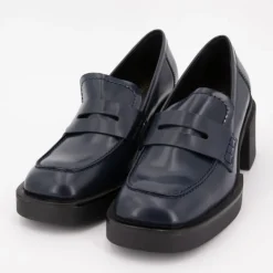 Mocassin à talons cuir abrasoft oceano Femme ELVIO ZANON