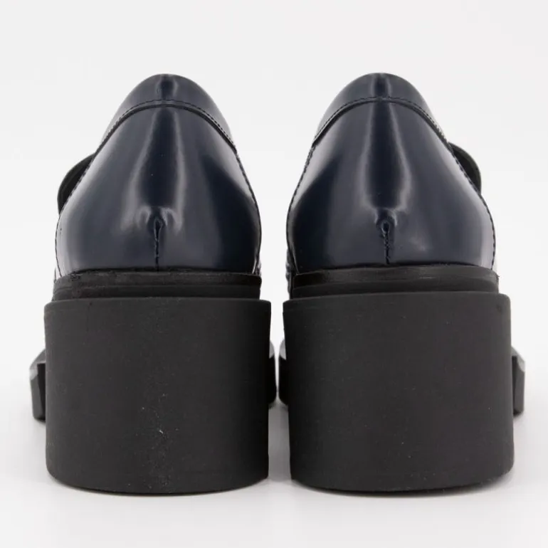 Mocassin à talons cuir abrasoft oceano Femme ELVIO ZANON