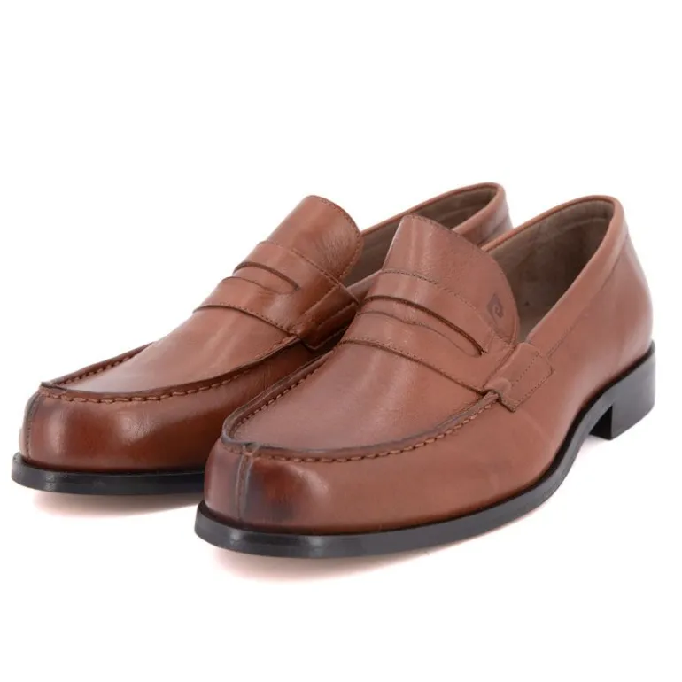 Mocassin cuir lisse couleur unie Homme PIERRE CARDIN