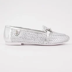 Mocassin cuir tissé cherry avec boucle Femme US POLO