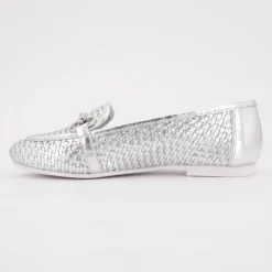 Mocassin cuir tissé cherry avec boucle Femme US POLO