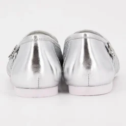 Mocassin cuir tissé cherry avec boucle Femme US POLO