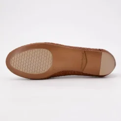 Mocassin cuir tissé cherry avec boucle Femme US POLO