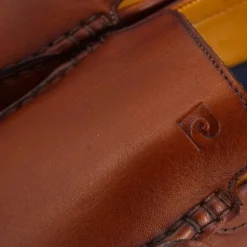 Mocassins cognac en cuir lisse semelle fine Homme PIERRE CARDIN