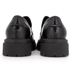 Mocassins noires cuir semelle épaisse Femme EXIT