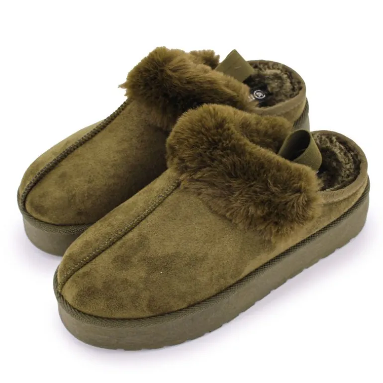 Mule fourree elastique derriere olympe Femme MANOUKIAN