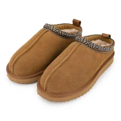 Mule fourrure bande liseré ethnique Femme KELARA