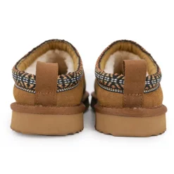 Mule fourrure bande liseré ethnique Femme KELARA