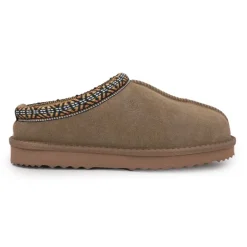 Mule fourrure bande liseré ethnique Femme KELARA