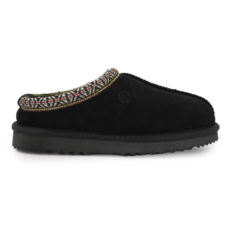 Mule fourrure bande liseré ethnique Femme KELARA