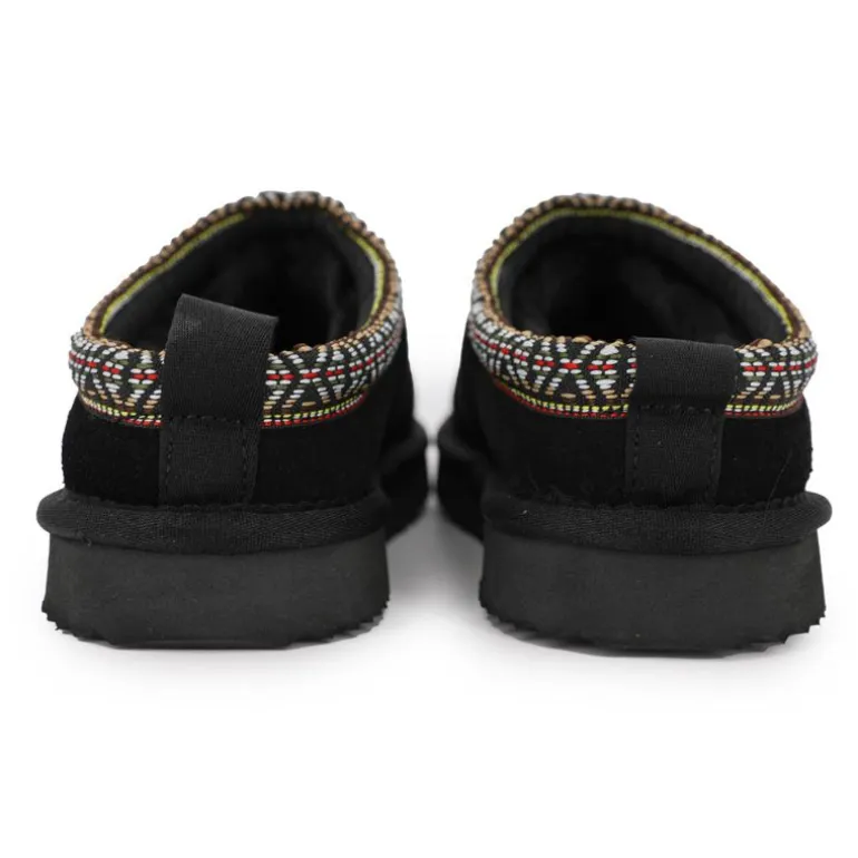 Mule fourrure bande liseré ethnique Femme KELARA