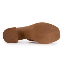 Mules à talons cuir marron Femme CARLA TORTOSA