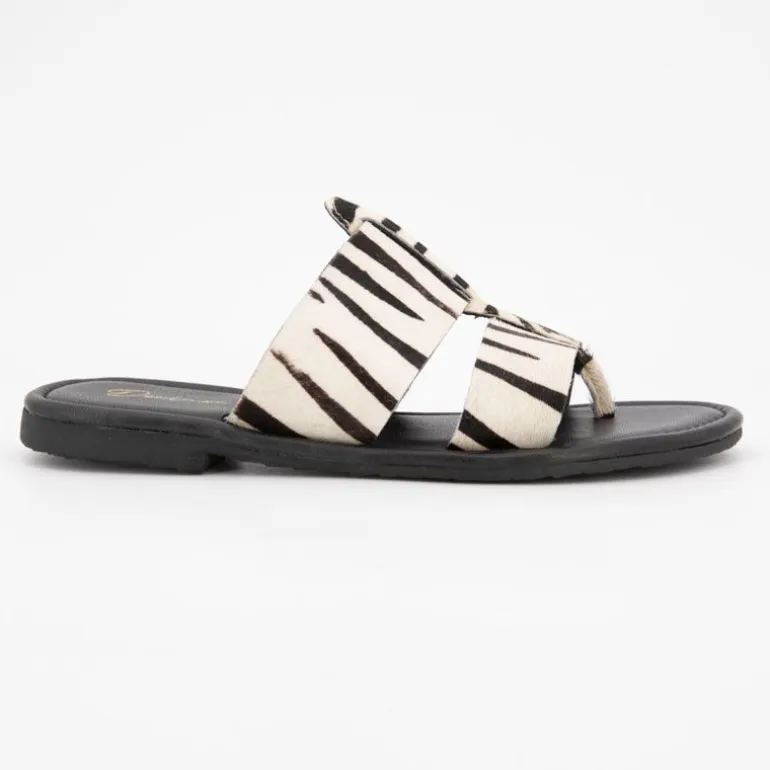 Mules Arela cuir imprimé zébré Femme DEELUXE 74