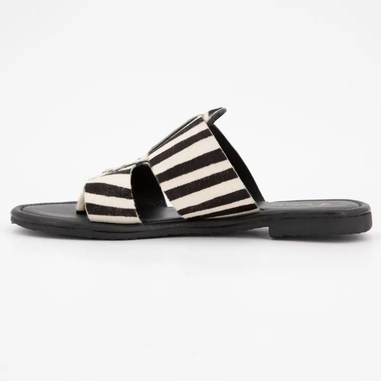 Mules Arela cuir imprimé zébré Femme DEELUXE 74