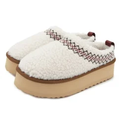 Mules basses mouton avec broderie Femme KELARA