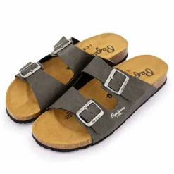 Mules boucle plate double bride uni Homme PEPE JEANS