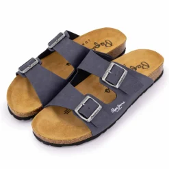 Mules boucle plate double bride uni Homme PEPE JEANS