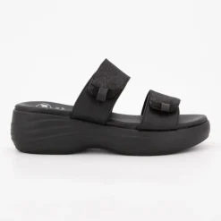 Mules compensées aura double bride noir Femme SCHOLL