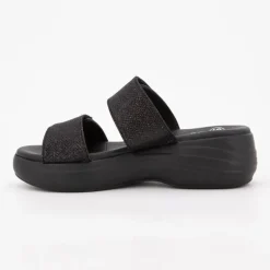 Mules compensées aura double bride noir Femme SCHOLL