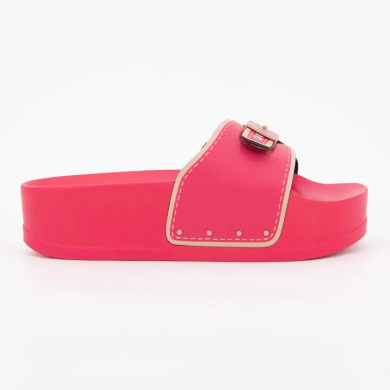 Mules compensées roses pescura moon wedge Femme SCHOLL