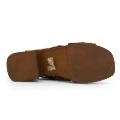 Mules croisées pipa à talons de 6cm avec clous doré Femme LES TROPEZIENNES PAR M.BELARBI