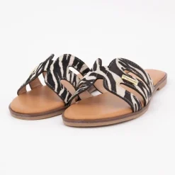 Mules cuir hamigapo imprimé zèbre Femme LES TROPEZIENNES PAR M.BELARBI