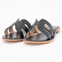 Mules damia en cuir avec logo Femme LES TROPEZIENNES PAR M.BELARBI