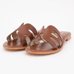 Mules damia en cuir avec logo Femme LES TROPEZIENNES PAR M.BELARBI