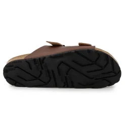 Mules double bride cuir boucle dorée Homme PEPE JEANS