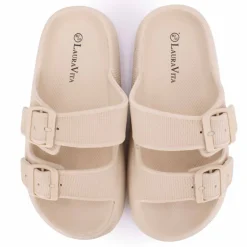 Mules double bride nuon texturée 35/43 Femme LAURA VITA