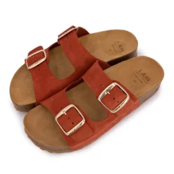 Mules double brides compensée en daim Femme I AM