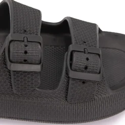 Mules doubles brides à sangle noir Homme NICO BOCO