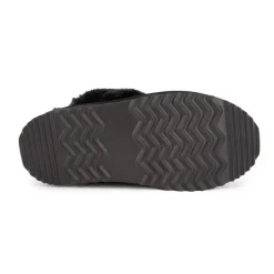 Mules en cuir fourrées avec élastique Femme KELARA