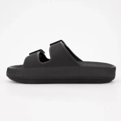 Mules en plastique double brides à boucles semelle épaisse Femme AMERICAN COLLEGE