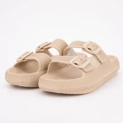 Mules en plastique double brides à boucles semelle épaisse Femme AMERICAN COLLEGE