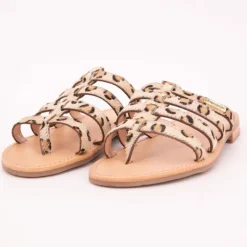 Mules Hikamul léopard en cuir Femme LES TROPEZIENNES PAR M.BELARBI