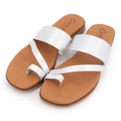 Mules imprimé serpent argenté cuir verona Femme CARLA TORTOSA