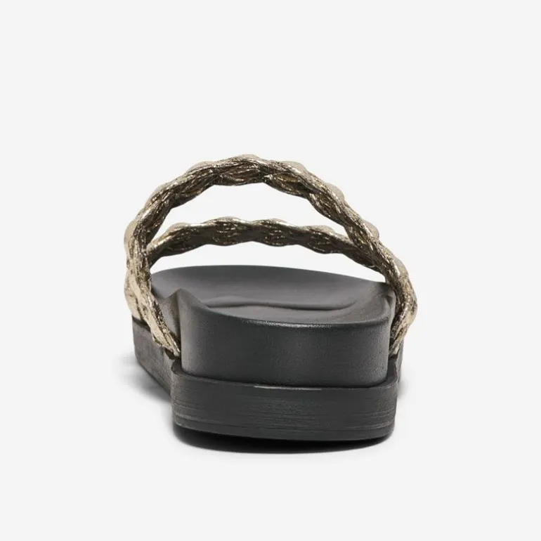 Mules minnie tressées gold Femme ONLY